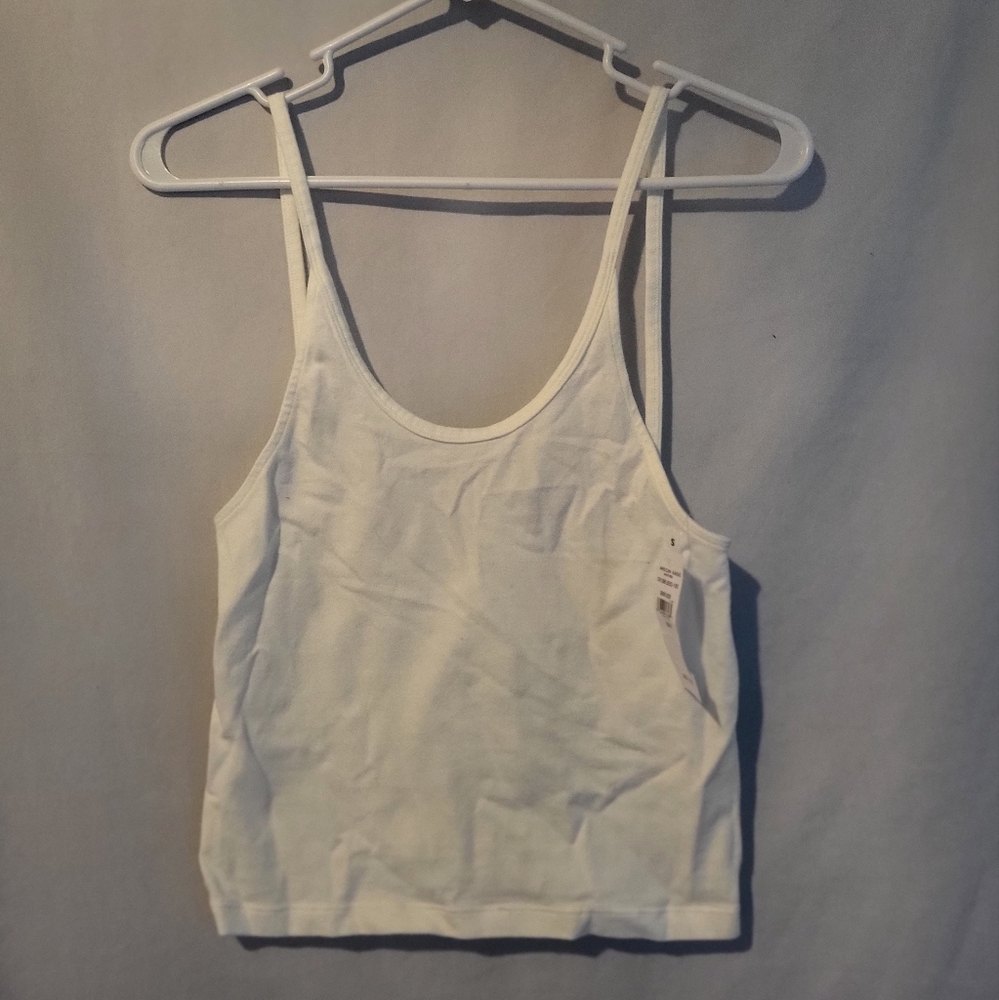 White spandex cotton crop tank American Eagle. New with tags